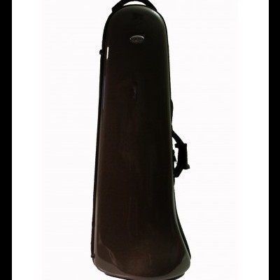 Estojo rígido preto para instrumento musical com alças