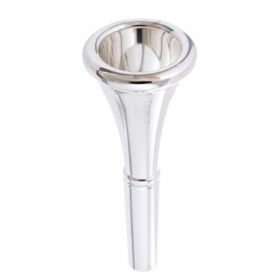 Bocal cromado para instrumento de sopro com acabamento prateado brilhante