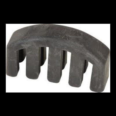 Ferramenta preta de plástico ou borracha com saliências e inscrição 'USA'