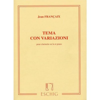 Capa de partitura musical Tema Con Variazioni de Jean Françaix