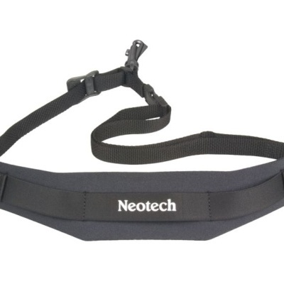 Correia preta para câmara com almofada e marca Neotech