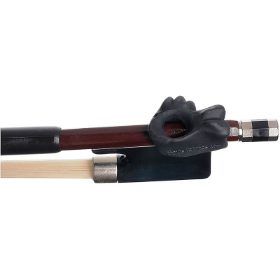 Vareta de violino com capa protetora preta em forma de mão