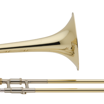 Trombão dourado brilhante em fundo branco com etiqueta 'TOP SELLING'