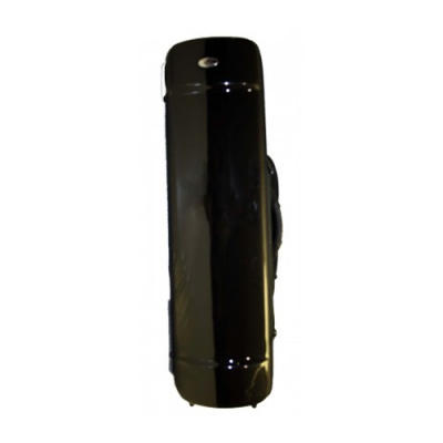 Garrafa térmica preta com tampa integrada