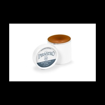Rosin para contrabaixo PIRASTRO em embalagem branca com tampa e resina castanha
