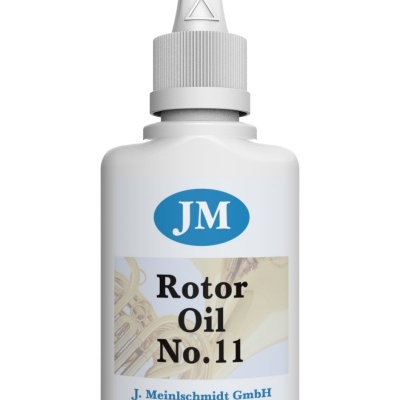 Frasco branco de óleo rotativo JM Rotor Oil No.11 com tampa e bico aplicador