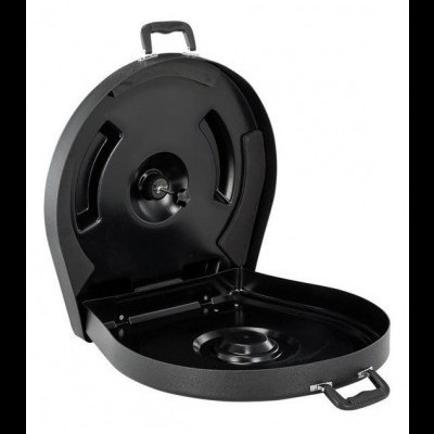 Estojo de proteção para disco de vinil preto com alça e interior moldado