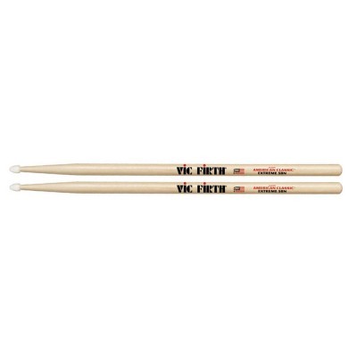Par de baquetas Vic Firth American Classic Extreme 5BN de madeira clara com pontas de nylon