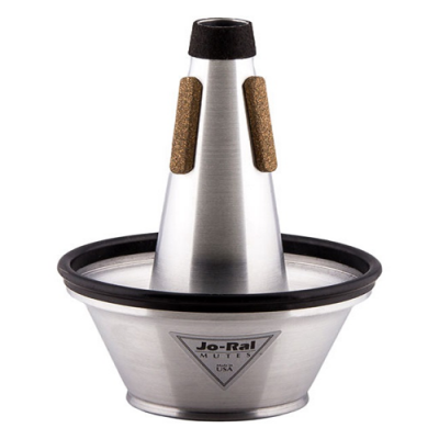 Surdina Jo-Ral mute para trompete em metal prateado com cortiça