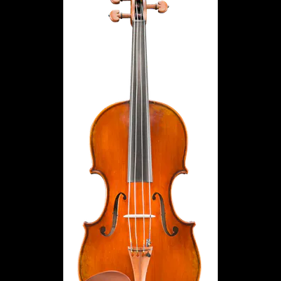 Violino de madeira laranja isolado