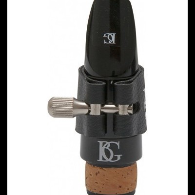 Boquilha preta de clarinete com parafuso de metal e cortiça