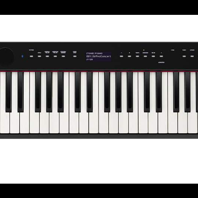 Teclado digital preto com 61 teclas e visor digital