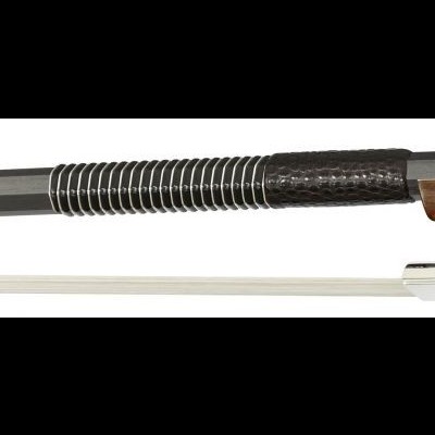 Arco para violino com madeira marrom e haste preta