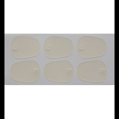 seis palmilhas cor de pele com relevo em branco