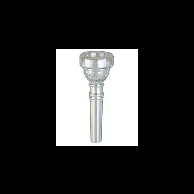 Bocal para trompete prateado em fundo branco