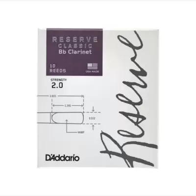 Embalagem de palhetas para clarinete Bb da DAddario Reserve Classic