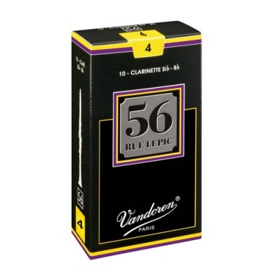 Embalagem preta com texto Vandoren para palhetas clarinete