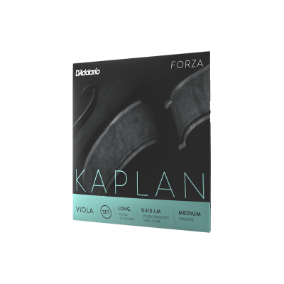Conjunto de cordas para viola D'Addario Kaplan Forza em embalagem preta e azul