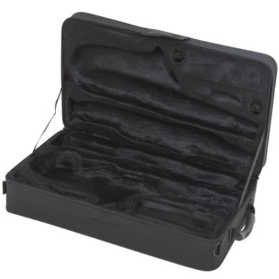 Estojo musical preto com interior macio acolchoado