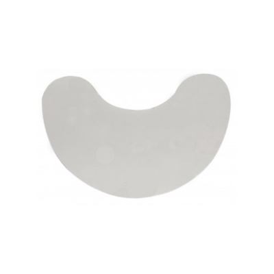 Placa branca em forma de meia-lua