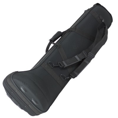 Estojo preto rígido para instrumento musical com alça ajustável