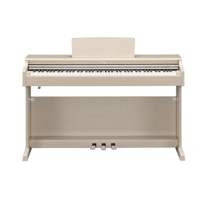 Piano digital branco creme com 88 teclas e três pedais