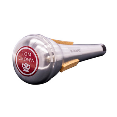 Bocal de metal prateado para trompete com selo vermelho TOM CROWN