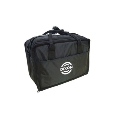 Mala preta de transporte DIXON em nylon com alças e bolsos com fechos