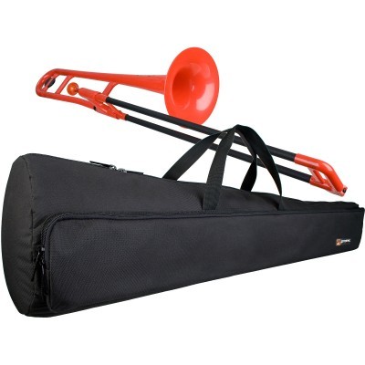 Trombone vermelho com bolsa preta
