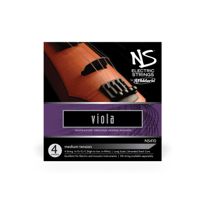 Embalagem de cordas eléctricas roxa e preta para viola NS