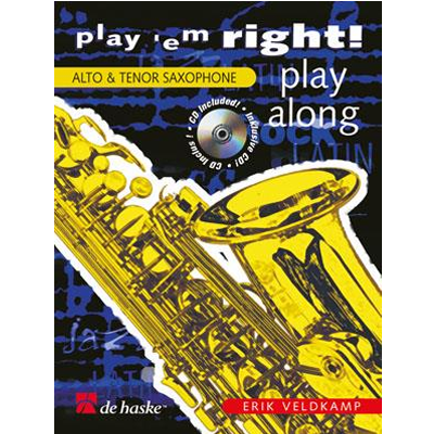 Capa de livro com saxofone amarelo e texto sobre saxofone e música