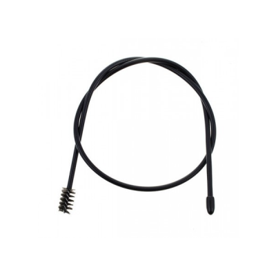 Cabo de limpeza preto com escova metálica e ponta de plástico