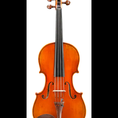 Violino de madeira castanho-alaranjado