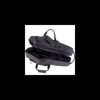 Mala preta para instrumento musical com interior acolchoado e alças ajustáveis