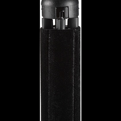 Pau de selfie com empunhadura amarela e cabo preto compacto