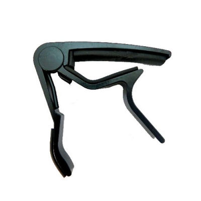 Capotraste preto para guitarra com almofadas de contacto