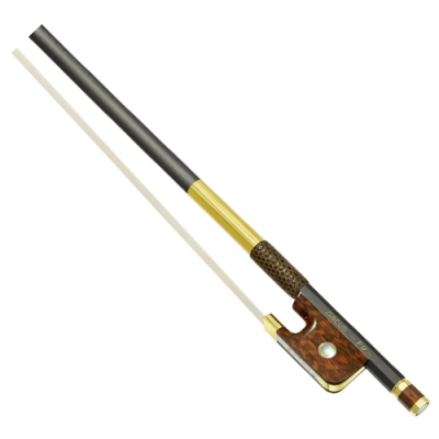 Arco para violino com cabo castanho e crina branca