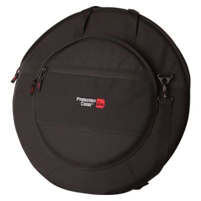 Bolsa protetora redonda preta para pratos de bateria com alças e fecho