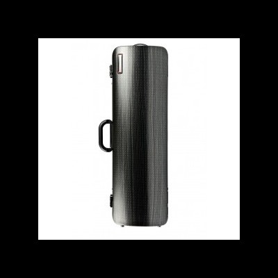 Estojo rígido preto texturizado para instrumento musical com alça lateral