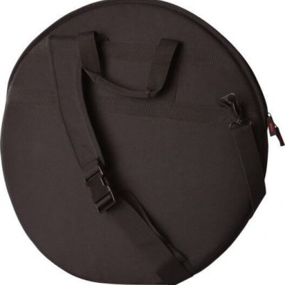 Bolsa redonda preta com alças e zíper lateral