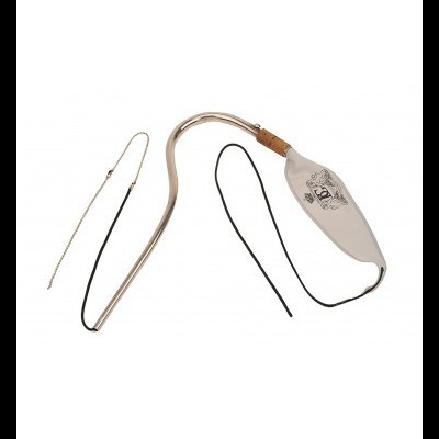 Acessório de varinha com bolsa protetora branca e cordões preto e metálico