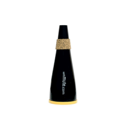 Mudo preto para instrumento musical com faixa de cortiça e base amarela