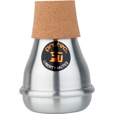 Sordinha metálica prateada com topo de cortiça para instrumento musical