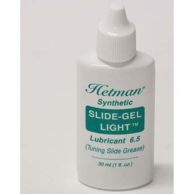 Frasco branco de lubrificante Hetman Synthetic Slide-Gel Light com texto verde