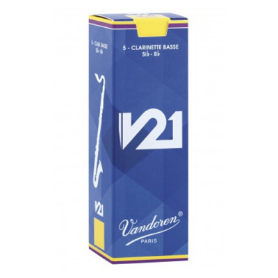 Embalagem azul para palheta de clarinete Vandoren V21