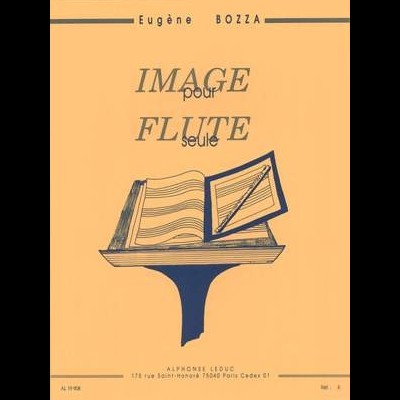 Capa de partitura musical para flauta com ilustração e texto