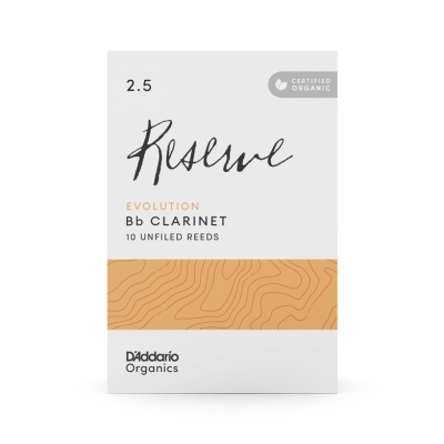 Embalagem de palhetas para clarinete Bb Reserve Evolution DAddario Organics