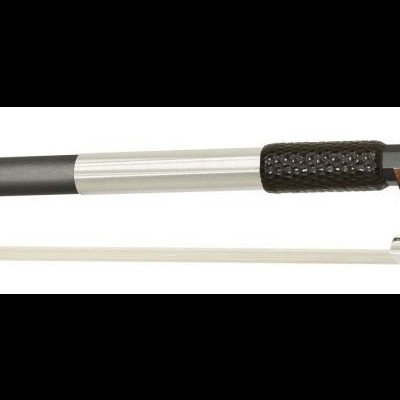 Arco de violino com madeira castanha e crina branca