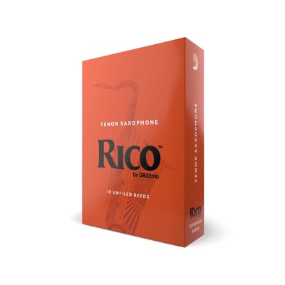 Embalagem laranja de palhetas para saxofone tenor Rico by D'Addario