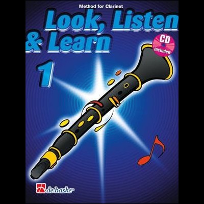 Capa de livro azul com clarinete desenhado e texto para aprender clarinete